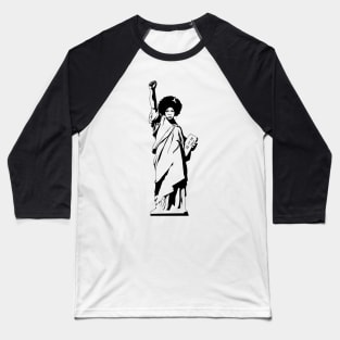 Black Lady Liberty Baseball T-Shirt